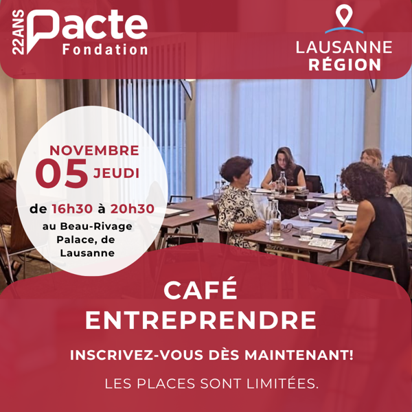 Pacte organise sa traditionnelle rencontre Café Entreprendre : le rdv des femmes qui entreprennent !